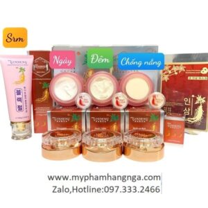 Bộ mỹ phẩm red ginseng trị nám