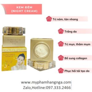 kem đêm gold plus trị nám